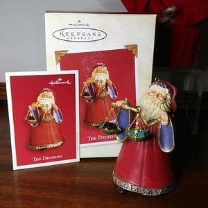 Hallmark Keepsake 2003 The Decision Santa Christmas Ornament